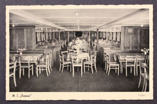 Bremen, Reederei Schreiber, Salon im M. S. "Oceana"