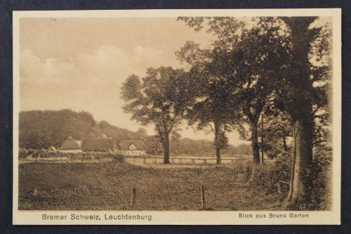 Bremen, Bremer Schweiz, Leuchtenburg, Blick aus Bruns Garten