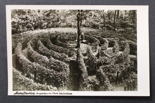 Aschaffenburg, am Main, Irrgarten im Park Schönbusch