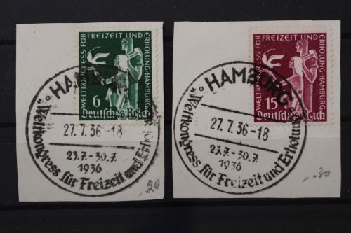 Deutsches Reich, MiNr. 622-623, Briefstücke