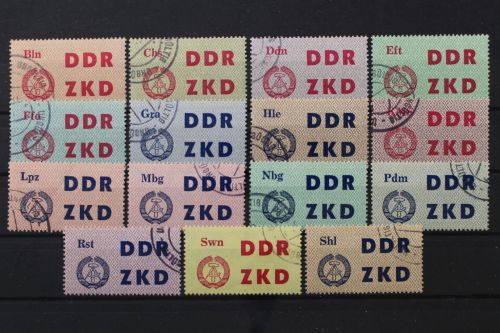 DDR Dienst C, MiNr. 1-15 ungültiggestempelt