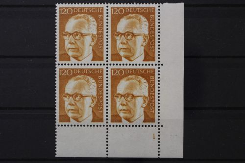 Deutschland, MiNr. 691, Viererblock Ecke rechts unten, FN 1, postfrisch
