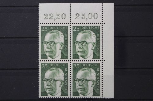 Deutschland (BRD), MiNr. 689, Viererblock Ecke rechts oben, postfrisch