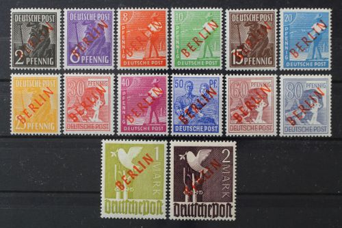 Berlin, MiNr. 21-34, 1 + 2 M Befund, postfrisch, BPP Signatur