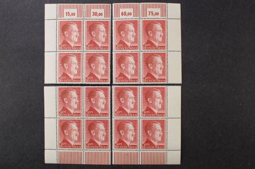 Deutsches Reich, MiNr. 801 B, Viererblock alle 4 Ecken, postfrisch