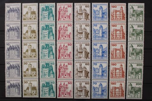 Deutschland (BRD), MiNr. 913-920 R Fünferstreifen, ZN, postfrisch
