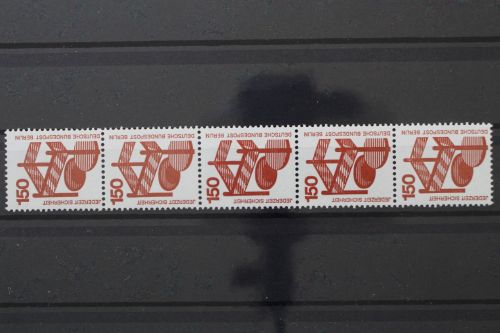 Berlin, MiNr. 411 R Fünferstreifen, ZN 295, postfrisch