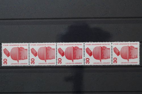 Berlin, MiNr. 406 R Fünferstreifen, ZN 075, postfrisch