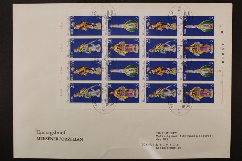 DDR, MiNr. 2468-2471 Kleinbogen, DV 1, FDC