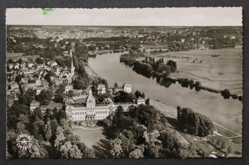 Hanau, Main, Teilansicht, Schloß Philipsruhe, Luftbild
