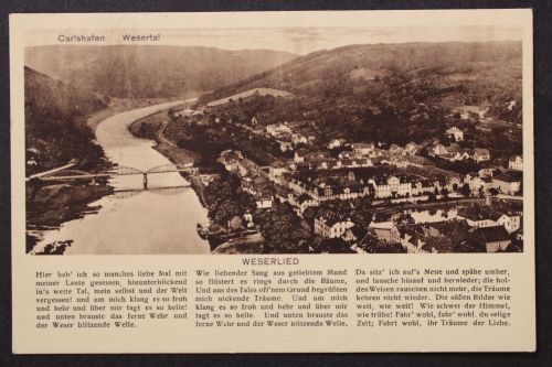 Carlshafen, Wesertal, Teilansicht, Brücke, Weserlied
