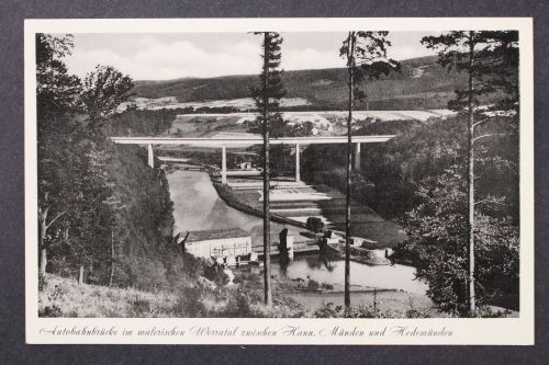 Autobahnbrücke im Werratal zwischen Hann. Münden u. Hedemünden