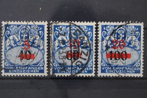 Danzig Portomarken, MiNr. 40-42, gestempelt