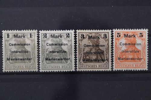 Marienwerder, MiNr. 22-25, Falz