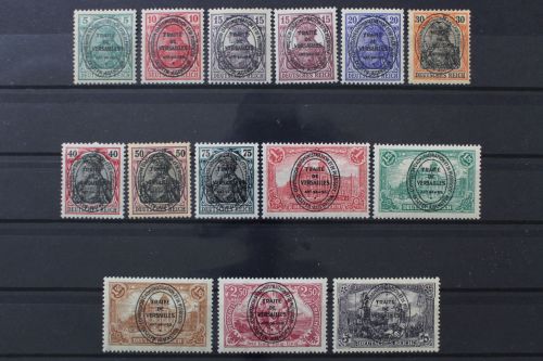 Allenstein, MiNr. 15-28, Falz