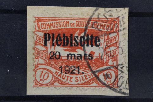 Oberschlesien, MiNr. 30, Briefstück