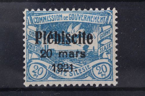 Oberschlesien, MiNr. 32, Falz