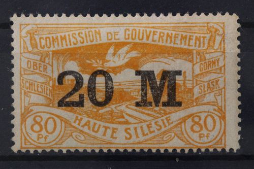 Oberschlesien, MiNr. 43, Falz
