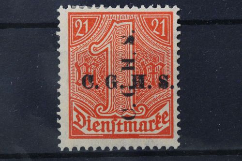 Oberschlesien Dienst, MiNr. 7 Aufdruck XV, Falz