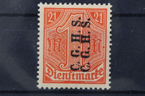 Oberschlesien Dienst, MiNr. 7 Aufdruck VI, Falz