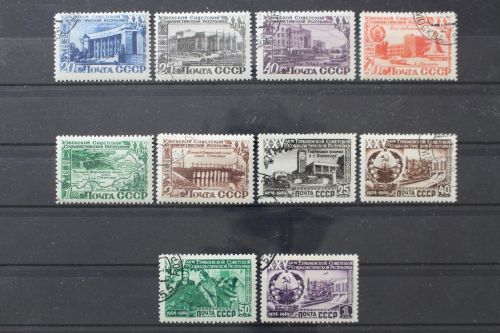 Sowjetunion, MiNr. 1432-1437 + 1438-1441, gestempelt