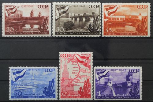 Sowjetunion, MiNr. 1131-1136, Falz