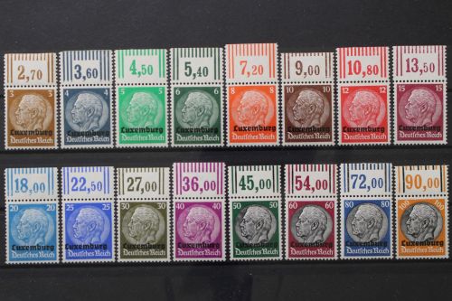 Luxemburg, MiNr. 1-16 Oberrand, postfrisch