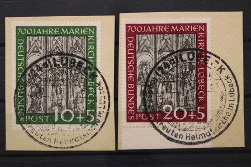Deutschland (BRD), MiNr. 139-140, SST Lübeck, Briefstücke