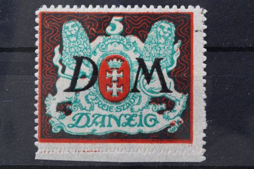 Danzig Dienstmarken, MiNr. 21, Falz
