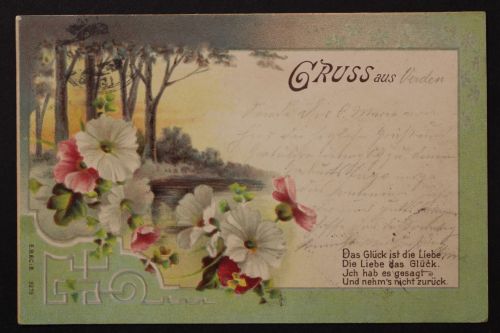 Grusskarte mit Vers
