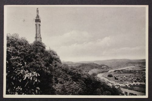 Trier, Mariensäule, Blick auf's Moseltal