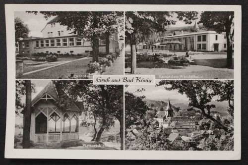 Bad König, Odenwald, Kurhotel, Kurgarten-Wandelhalle, Weyprechtstempel