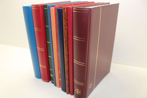 10 gebrauchte Einsteckalben mit weißen Seiten, in verschiedenen Stärken und Herstellern