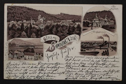 Sooden, Ortsansicht, Kurhaus, Thor Aussenseite, alter Salzbrunnen