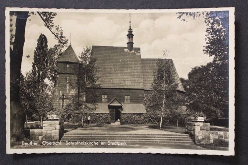 Beuthen, Oberschlesien, Schrotholzkirche im Stadtpark