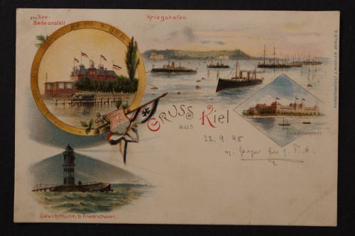 Kiel, Seebadeanstalt, Kriegshafen, Friedrichsort, Leuchtturm