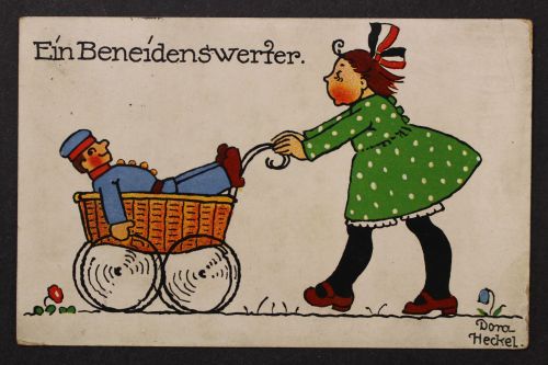 Dora Heckel: Ein Beneidenswerter, Frau mit Kinderwagen