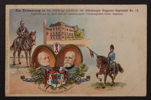 Das 50-jährige Jubiläum des Oldenburger Dragoner-Regiments No. 19,