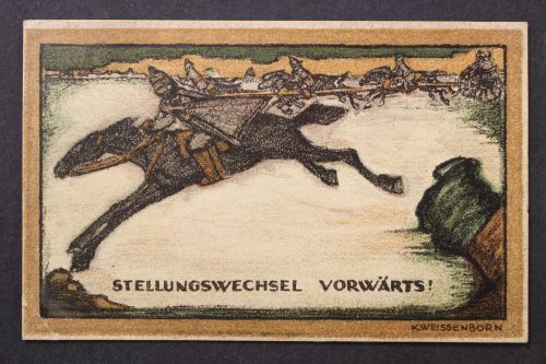 Stellungswechsel Vorwärts! Reiter in Rüstung