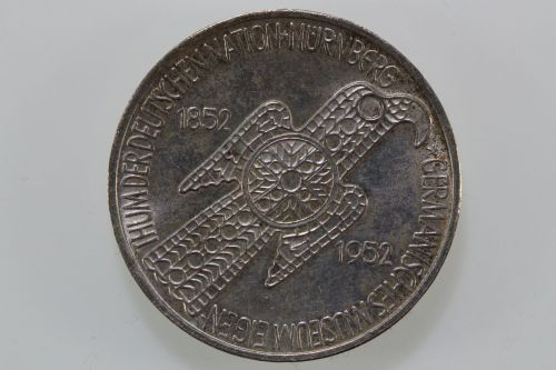 Deutschland (BRD), 5 DM Germanisches Museum, 1952, Vorzüglich / Extremely fine