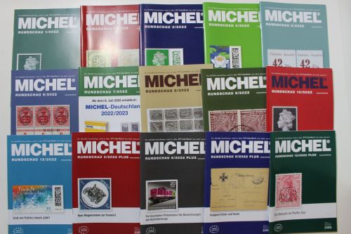 Michel Rundschau 2022, 11 Hefte (1-12 ohne 11) + 4 Plushefte