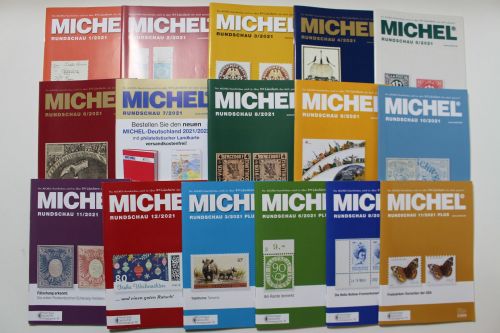 Michel Rundschau 2021, 12 Hefte (1-12) + 4 Plushefte