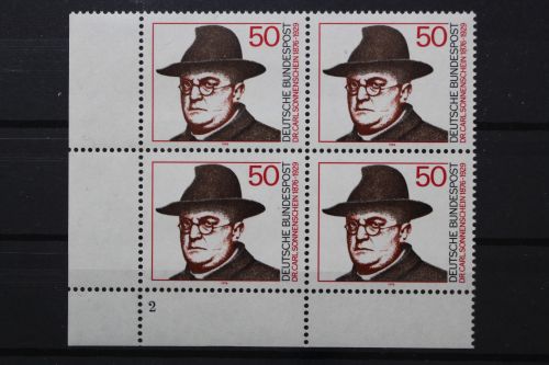 Deutschland, MiNr. 892 Viererblock, Ecke links unten, FN 2, postfrisch