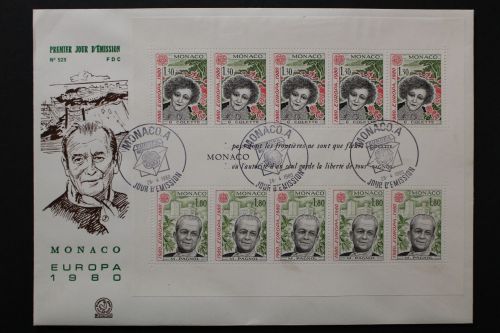 Monaco, MiNr. Block 16, FDC