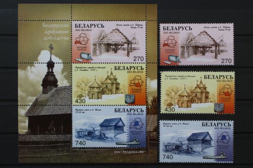 Belarus, MiNr. 499-501 + Block 36, postfrisch