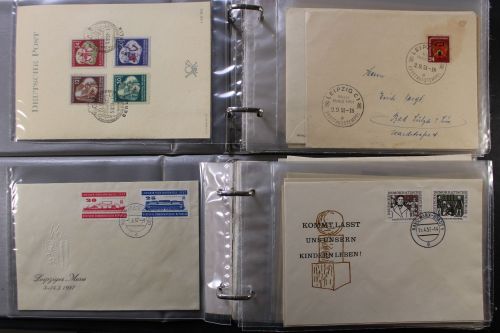 DDR große Ersttagsbriefe Sammlung ab den 1950er Jahren bis 1990