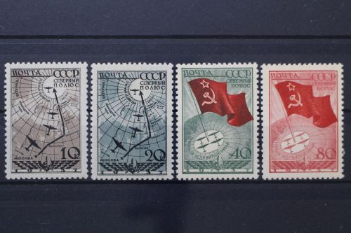Sowjetunion, MiNr. 584-587, Falz