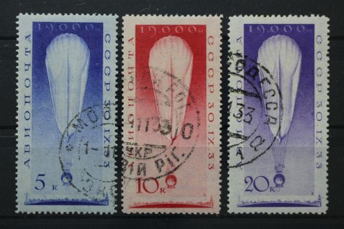Sowjetunion, MiNr. 453-455, gestempelt