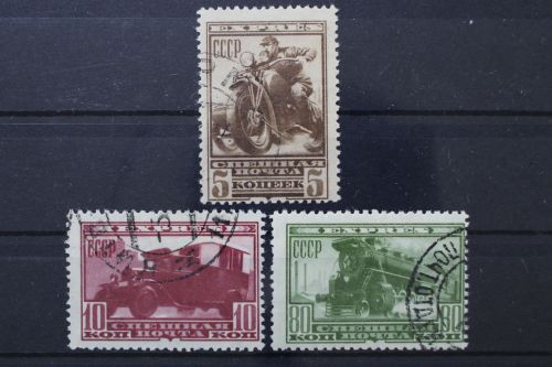 Sowjetunion, MiNr. 407-409, gestempelt
