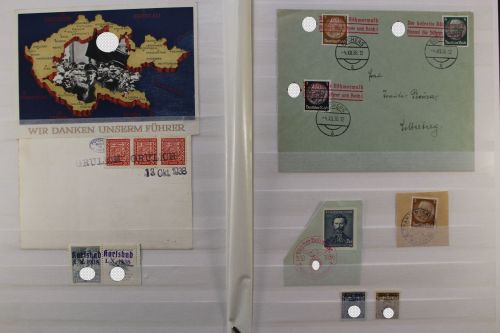 Sudetenland, Partie Belege aus dem Jahr 1938